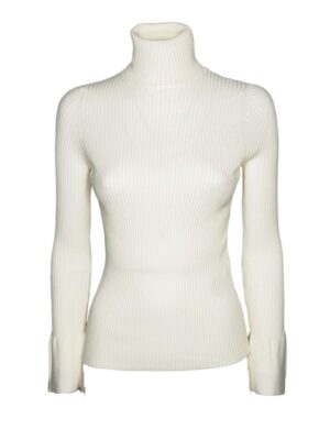 Dolcevita costina viscosa maniche spacchi