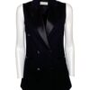 Gilet smoking doppio petto crepe