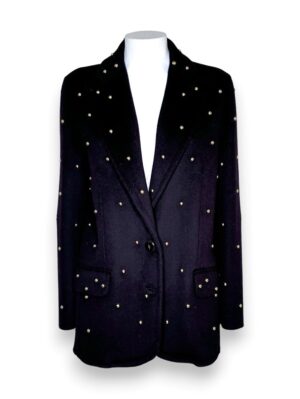 Giacca over borchie oro