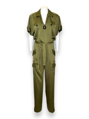 Tuta cargo+cintura diagonale viscosa