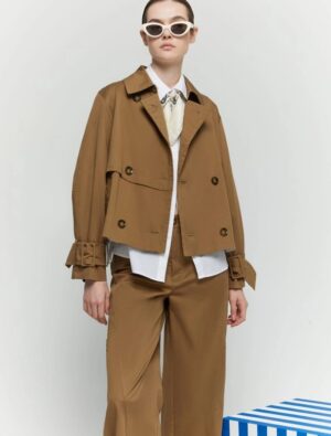 Trench corto doppiopetto cotone strech