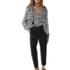 Blusa manica lunga mussola stampa fiori