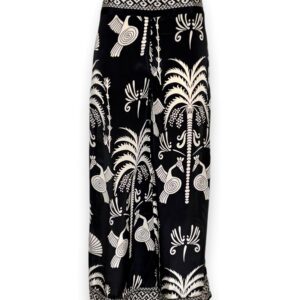 Pantalone palazzo seta fantasia
