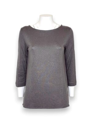 Barchetta manica 3/4 lino elastan