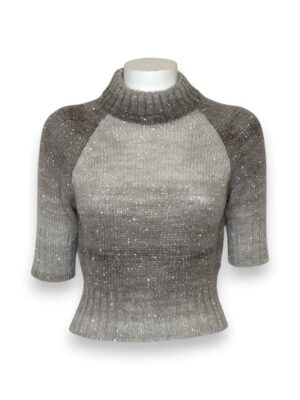 Lupetto lana mezza manica sfumata lurex