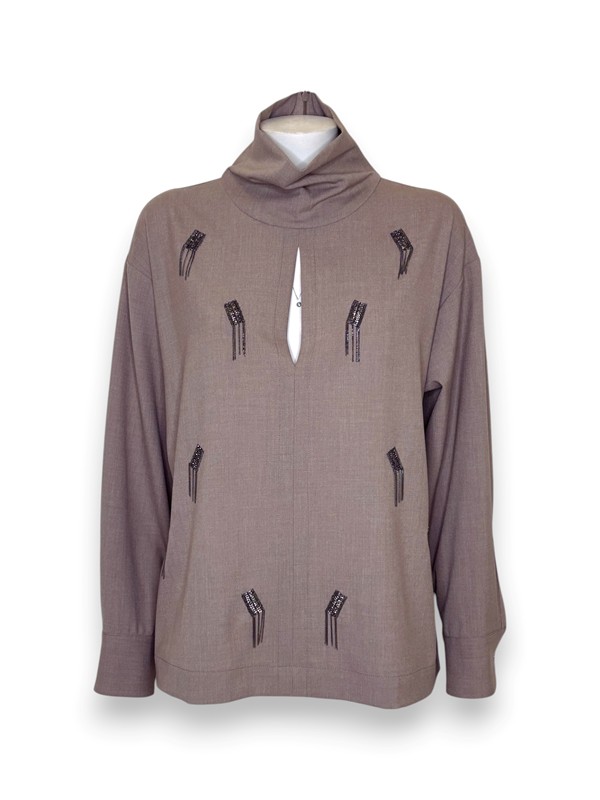 Blusa dolcevita+accessori