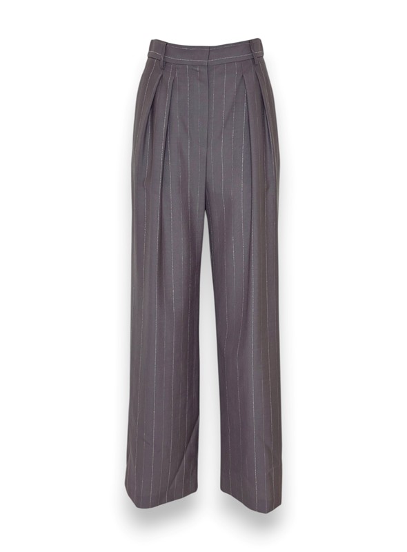 D240289768479EC91A29C3E30138A3DC_ Pantalone palazzo gessato lurex
