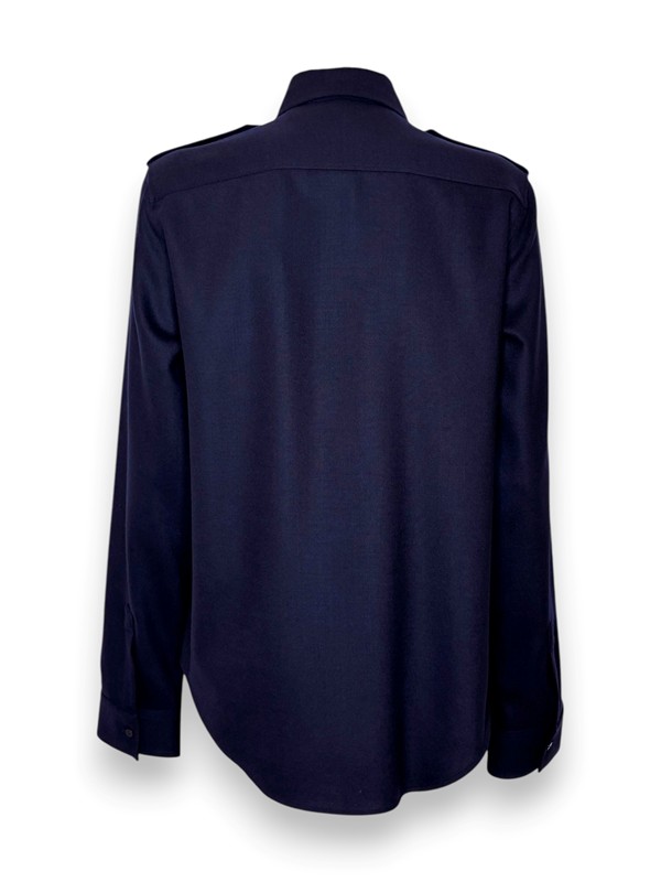 Overshirt con spalline lana