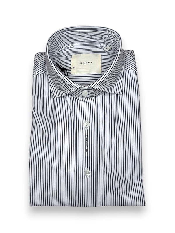 Camicia manica lunga no iron rigata