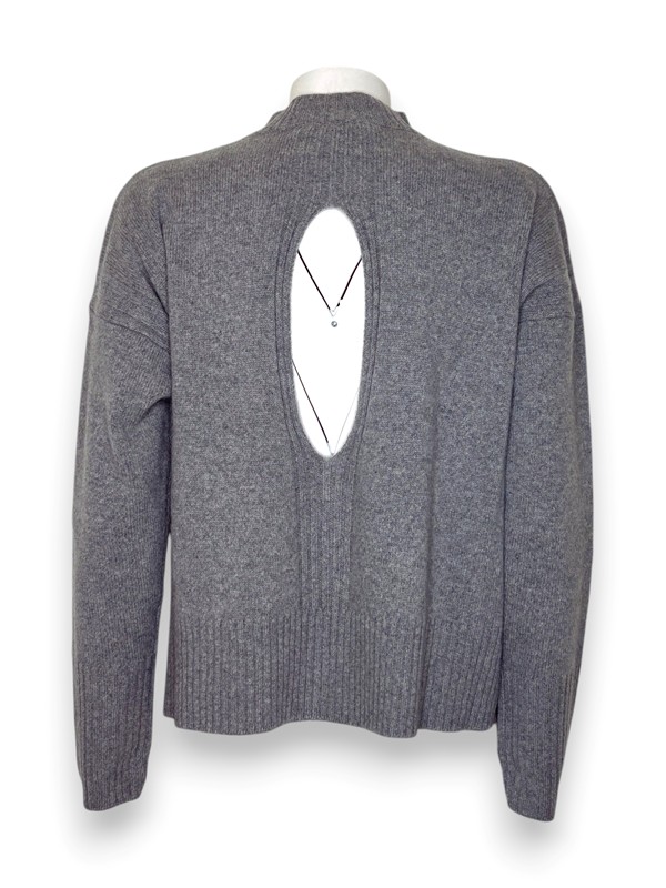 Lupetto cashmere+oblo schiena