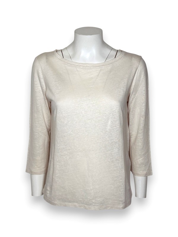 T-shirt manica 7/8 lino elastame