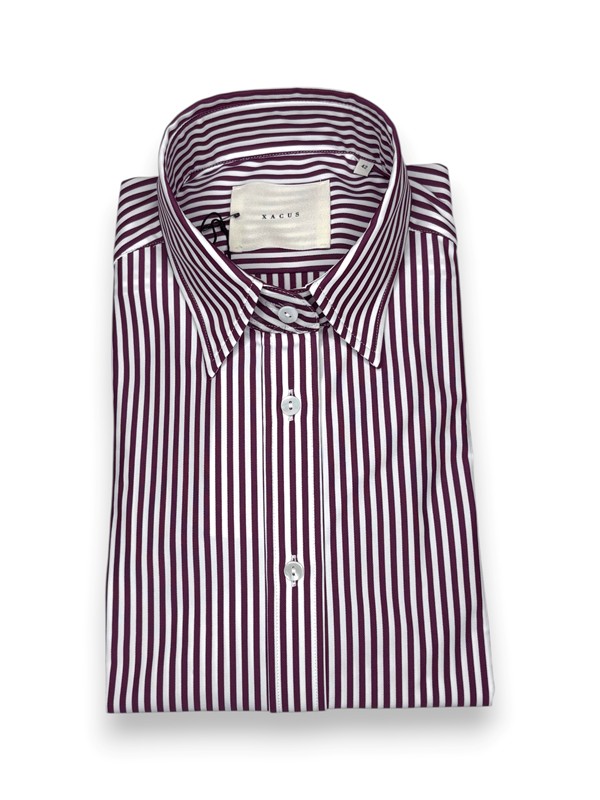 Camicia manica lunga no iron rigata