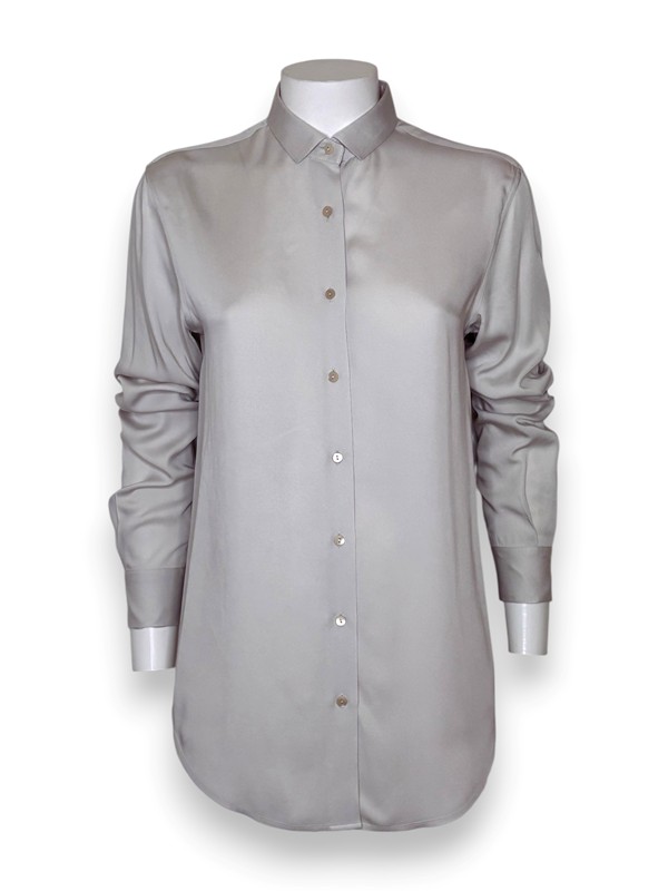 Camicia manica lunga collo piccolo viscosa