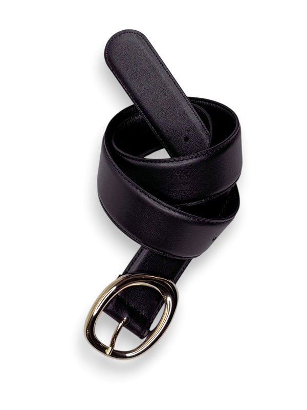 Cintura m pelle fibia oro