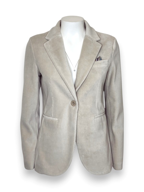 Giacca mono petto velluto liscio
