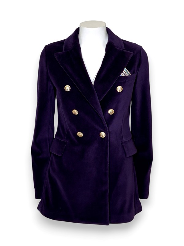 Giacca doppio petto velluto liscio