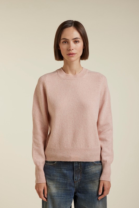 Girocollo melange lana merino