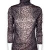 Dolcevita animalier manica lunga cotone cashmere