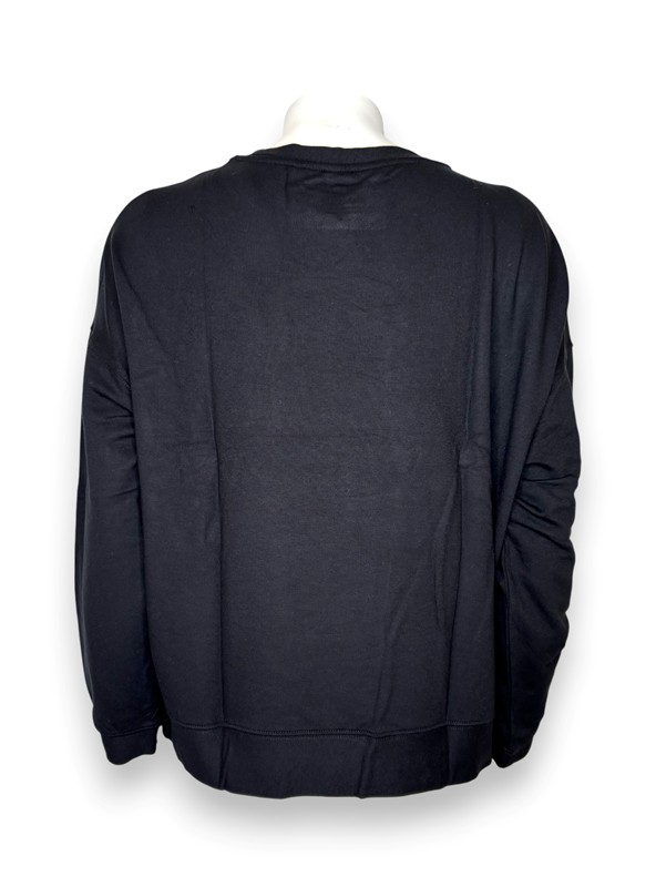 Girocollo over manica lunga felpa viscosa