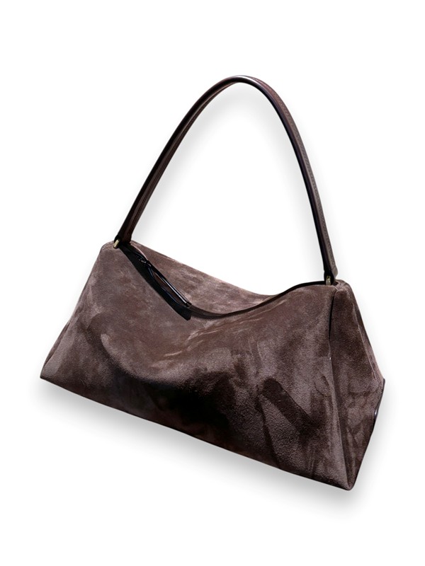 Borsa 1 manico triangolo camoscio
