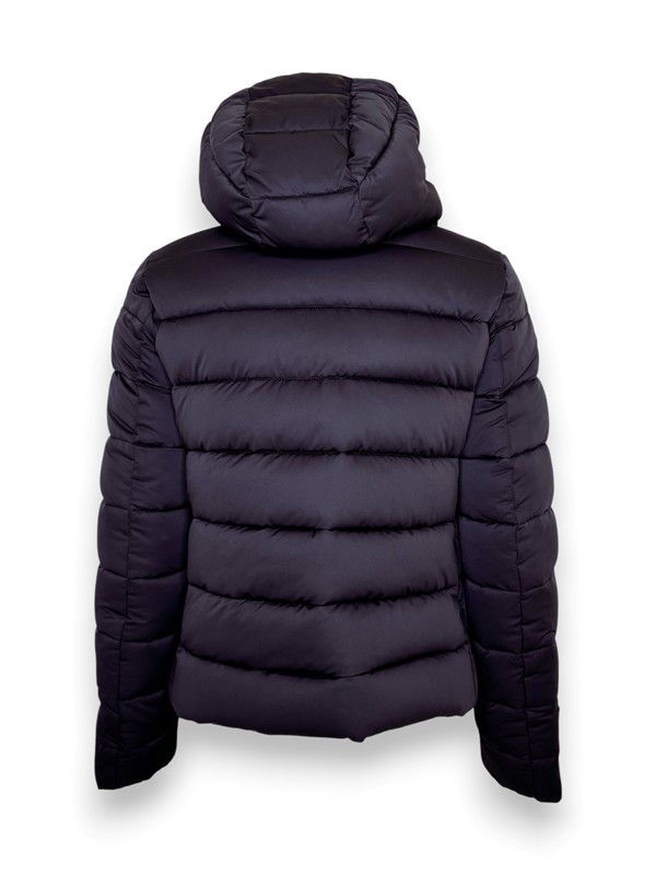 Ecopiumino puffy con cappuccio fisso