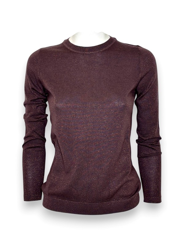 Girocollo lurex lana merino