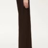 Pantalone wide leg twill strech