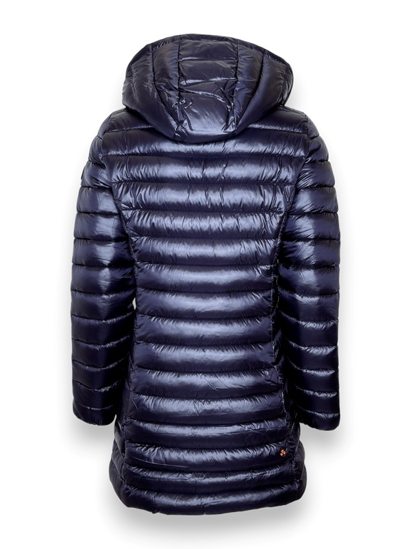 Ecopiumino lungo con cappuccio