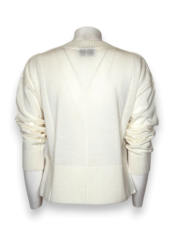 Girocollo crop+spacchi lana merino