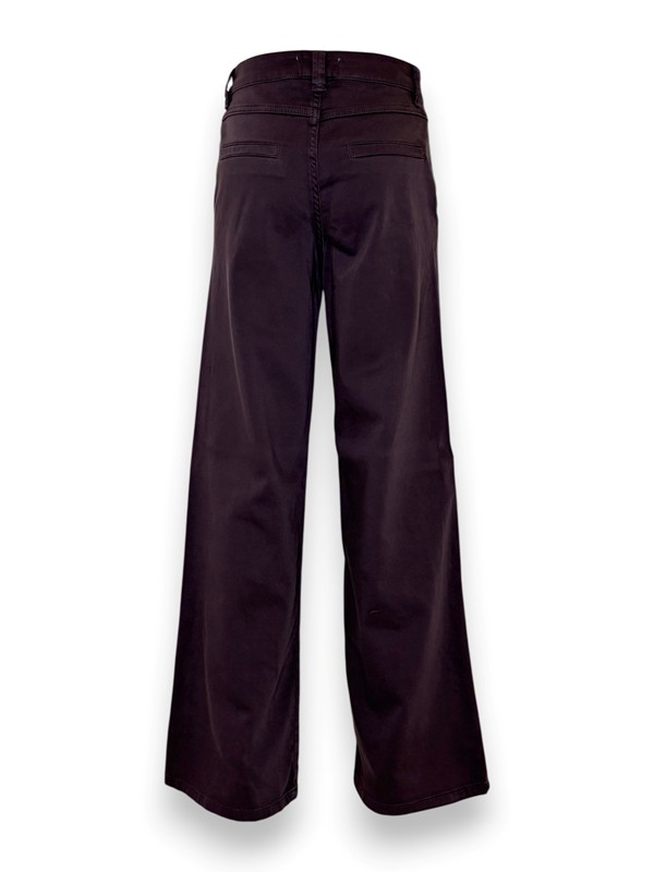 Pantalone wide leg 5 tasche cotone strech