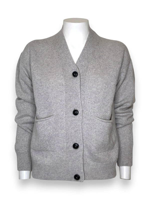 Cardigan melange lana merino