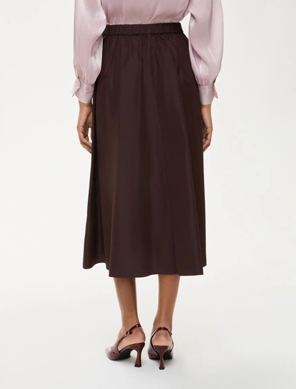 Gonna lunga ampia taffeta