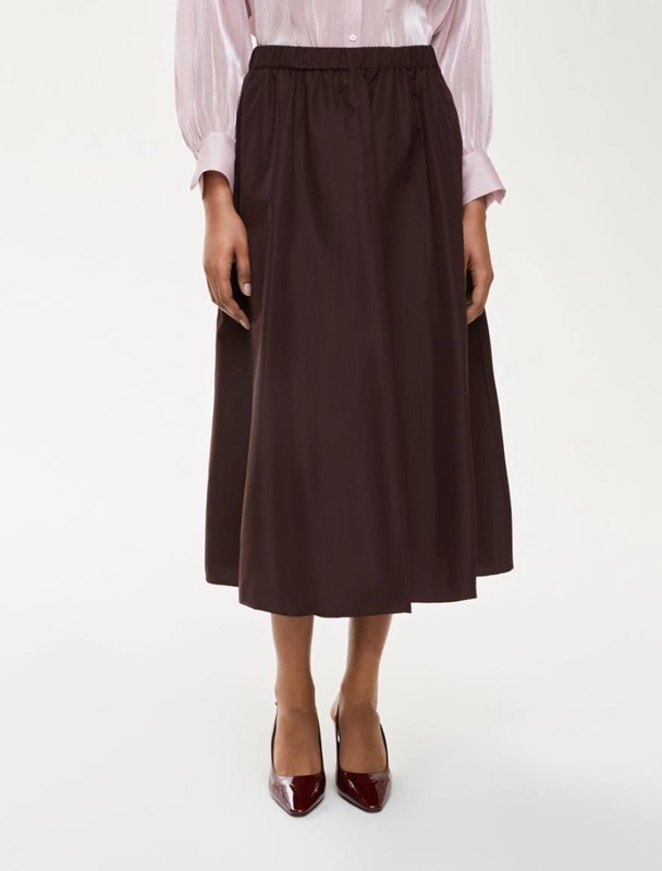 Gonna lunga ampia taffeta