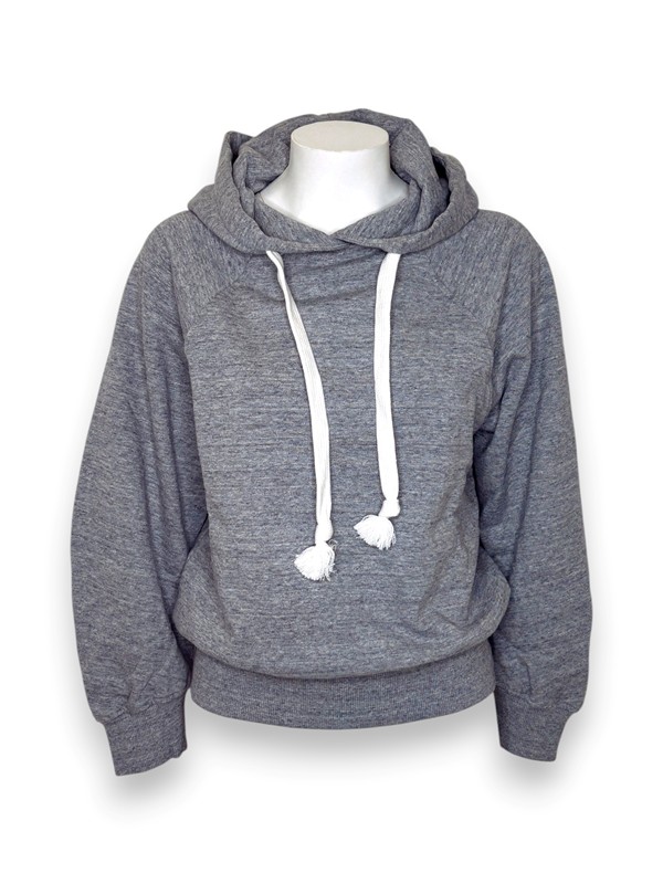 Cappuccio felpa+zip dietro