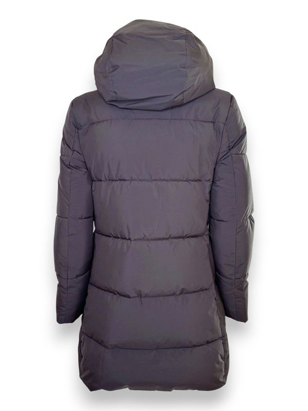 Ecopiumino artic lungo con cappuccio fisso