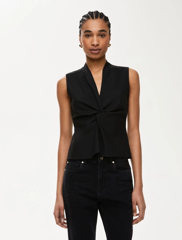 Top con nodo twill strech