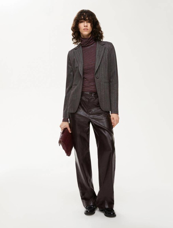 Blazer 1 bottone gessata spigata