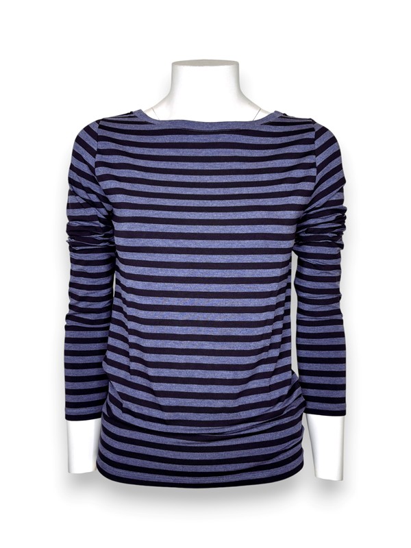 Barchetta manica lunga rigata viscosa