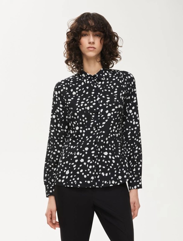 Camicia viscosa macchie pois