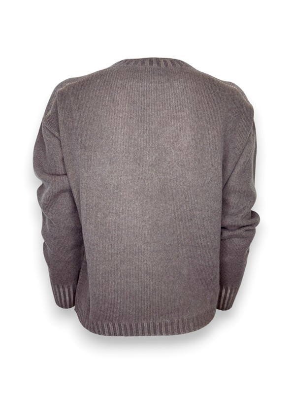 Girocollo boxy tinto freddo lana cashmere