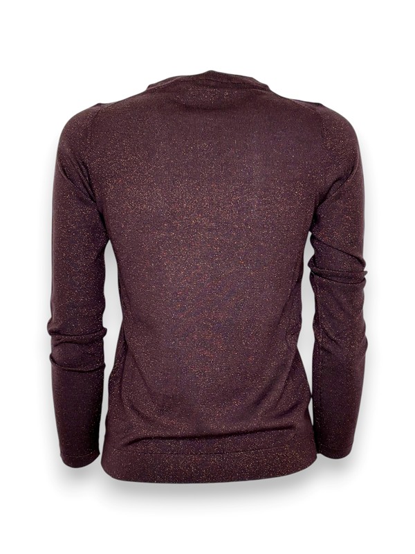 Girocollo lurex lana merino