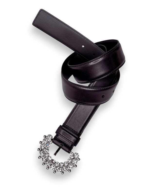 Cintura m pelle fibia pietre