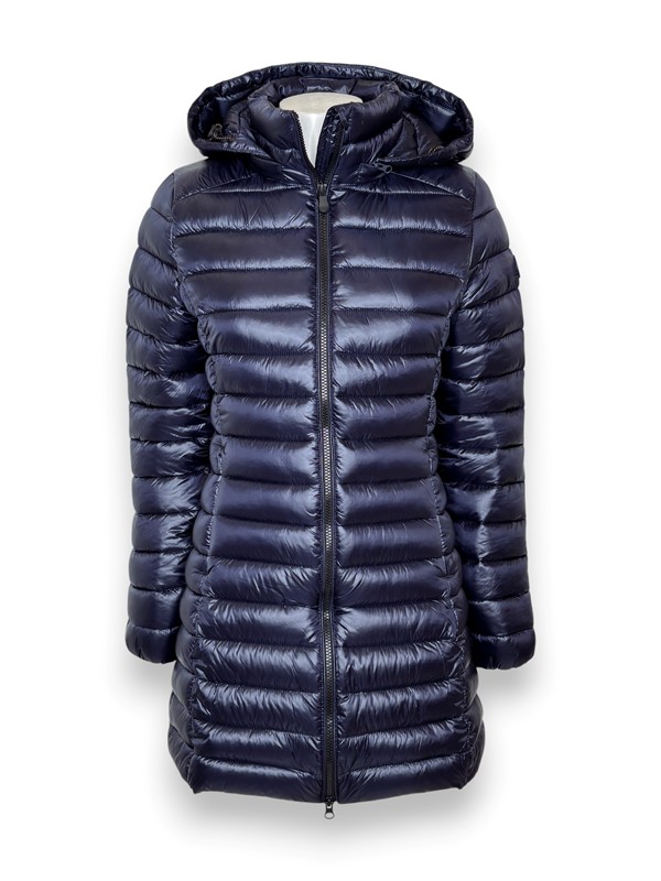 Ecopiumino lungo con cappuccio