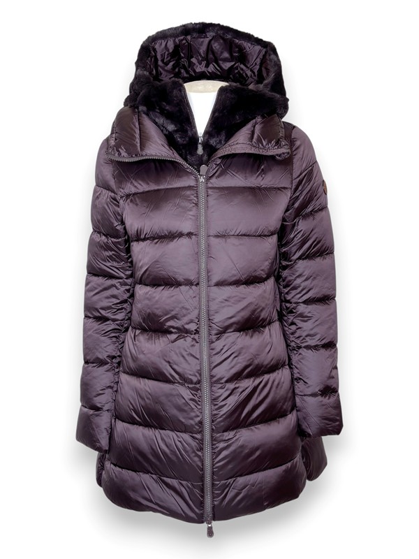 Ecopiumino+interno ecopelliccia+cappuccio