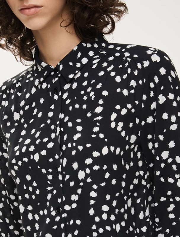 Camicia viscosa macchie pois