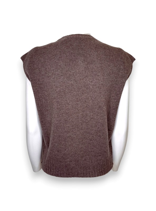Gilet girocollo lana cashmere