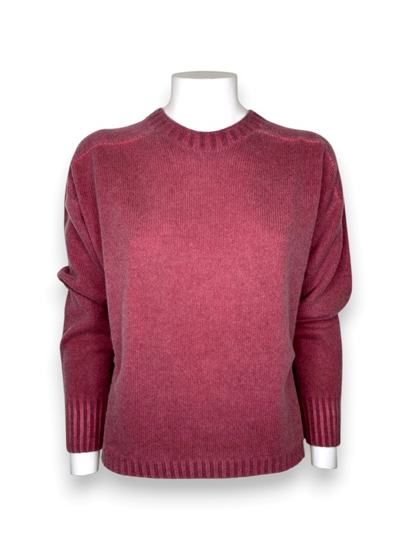 Girocollo boxy tinto freddo lana cashmere