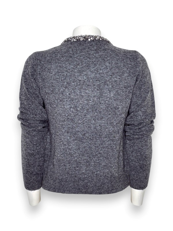 Girocollo lana scollo swarowsky