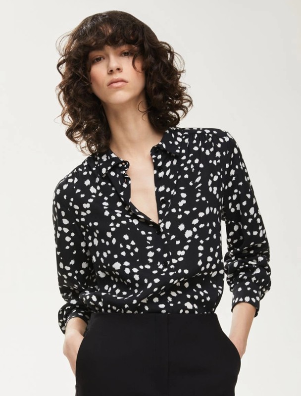 Camicia viscosa macchie pois