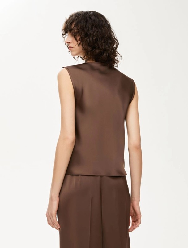 Top graffato in raso